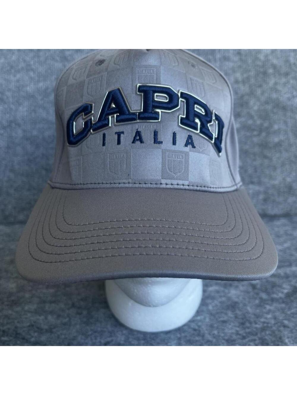 Capri Italia Divino Original Gray Baseball Cap Embroidered Logo Adjustable